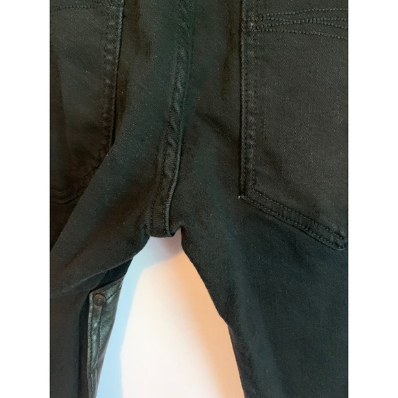 PLTKS the world is ours Men's Size 30/33 Black Skinny Jean Faux Leather Insert - Picture 6 of 8